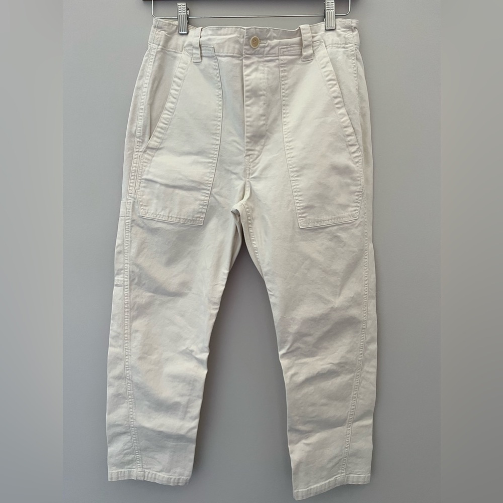 Vince White Straight Seamed Utility Pants Size 10 - Picture 2 of 7
